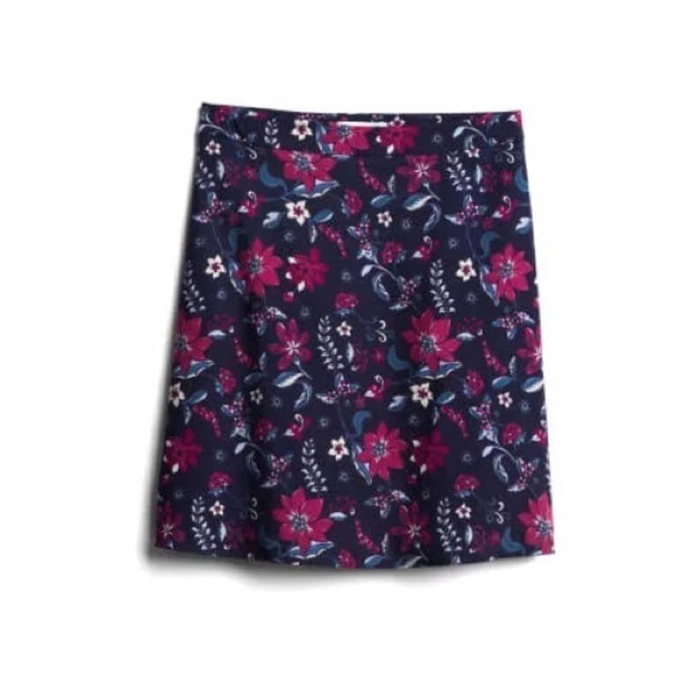 Margaret M Deandra Aline Skirt in Navy Floral Print size L Petites Stitch Fix